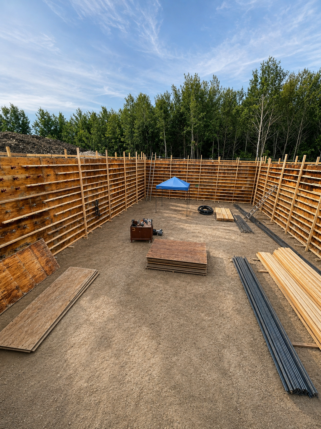 Concrete foundation and formwork project in Manitoba